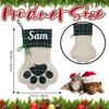 1/2pcs Personalized Christmas Stockings with Name, Christmas Decoration Gifts for Family, Santa, Holiday, Pet, Dog Paw Stockings