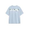 LiNing Sports Life Series Letter Crew Neck Short Sleeve T-Shirt Men Tops Sky-Blue AHST205-6