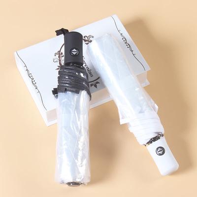 Transparenter Taschenschirm, vollautomatischer Regenschirm, kreativ, dreifach, robust, langlebig, verdickt
