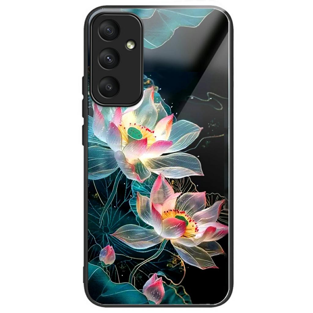 For Samsung Galaxy S25 Case Tempered Glass TPU Drop-Proof Pattern Printing Phone Cover