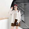 2025 Spring Artistic Embroidery Crochet Cotton Women's Loose Round Neck Cardigan Shirt