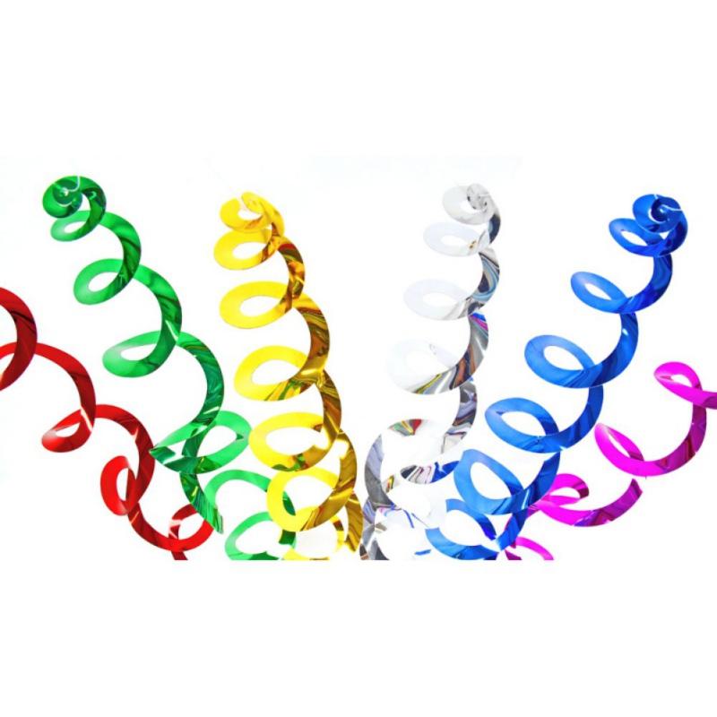 6pcs Spiral Pendant Dangling Swirls Wedding Balloons Garland Wall Hanging Decoration Birthday Party Christmas Halloween Decors