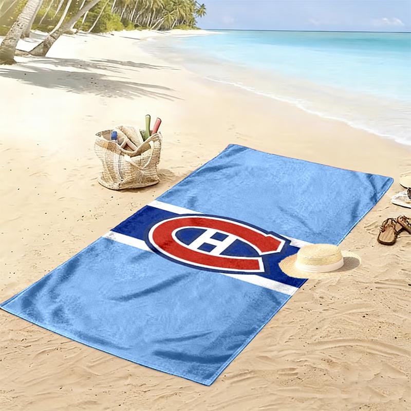 Montreal Canadiens Print Beach Towel, Large Soft Quick Dry Towel for Beach Camping Swimming