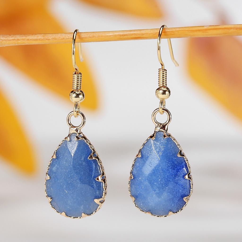 Natural Crystal Earrings, Edging, Cut Surface, Water Droplets, Amethyst Earrings, accessories,Christmas Gift, Valentine's Day Gift, Girlfriend Gift