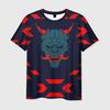 Newest Demon Samurai Mask Sakura 3D Print T shirts For Men/Women Crew Neck Short sleeve Top Fashion Oversized Punk Style T shirt