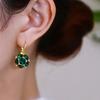 Advanced feeling emerald crystal ball earrings, new personalized temperament earrings