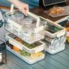 Outdoor Food Storage Box, Portable Lunch Box, Fruit Sealing Box, Refrigerator Storage Box, Outdoor Food-grade Plastic Storage Box