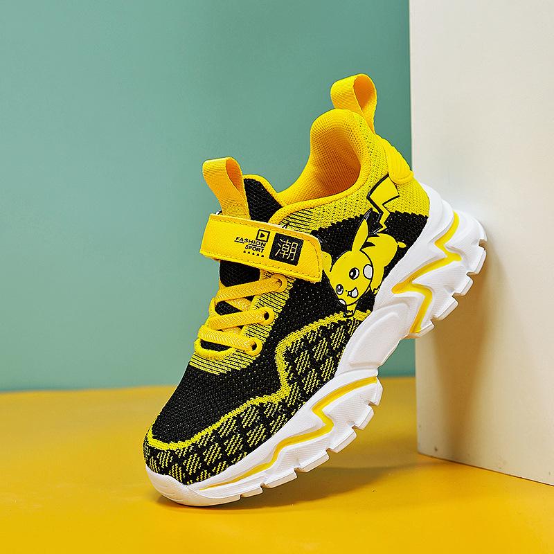 Pikachu Pokemon Children Sports Shoes Cartoon Fashion Anime Boy Girl Sneakers Student Casual Running Shoe Breathable Lightweight