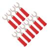 10Pcs J.20019 6mm U Shape Insert Plug High Pressure Resistant Y Type Banana Plug for Electronic Industrial EquipmentRed