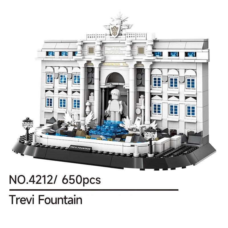 High-Quality 650Pcs High-Quality Roman High-Quality Trevi High-Quality Fountain Construction set High-Quality Building Kit-World High-Quality NO.4212
