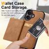 Business Flip Leather Case for iPhone 17 Air 16E 16 15 14 13 12 11 Pro Max Plus Mini Built-in Magnetic Wallet Card Phone Cover