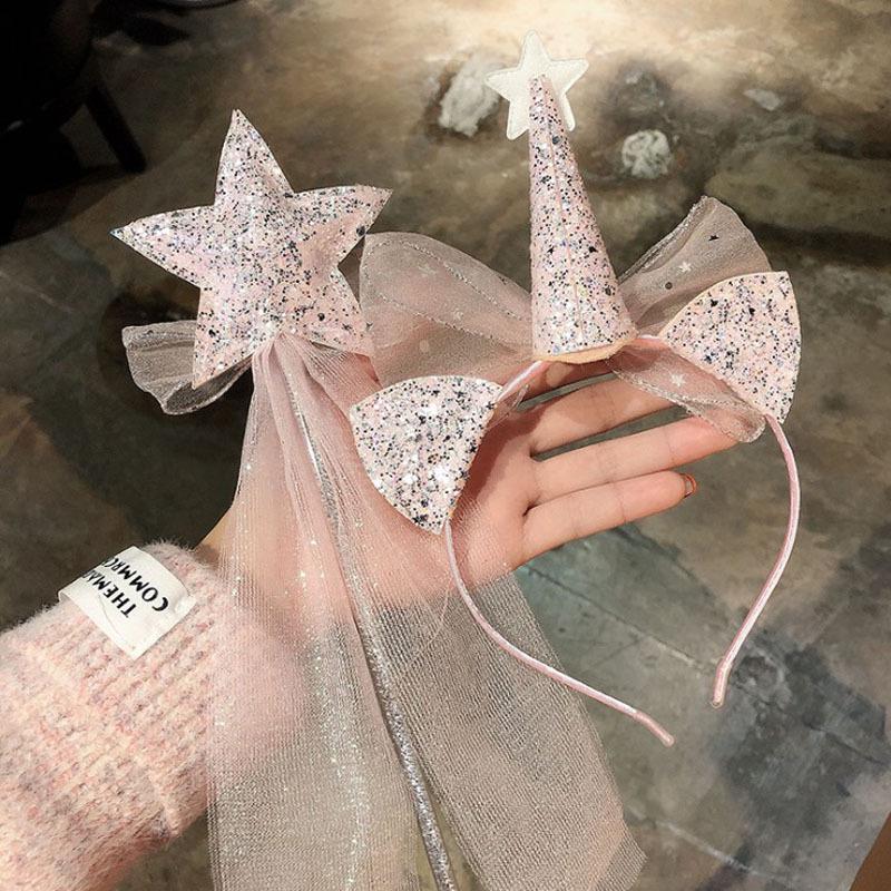 Magic Fairy Princess Crown & Wand Hair Accessories for Girls – Headbands, Clips, and Veil