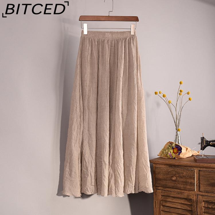 BITCED Damenmode Lässig Einfarbig Druck Sommer Frühlingsrock