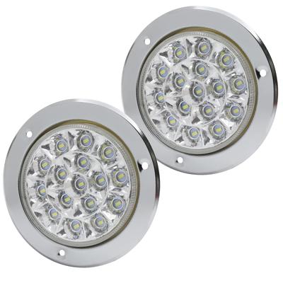 Biqing 16 LED Bakre Broms- och Positionsljus för Släpvagn, Rund Blinkersindikator för Släpvagn