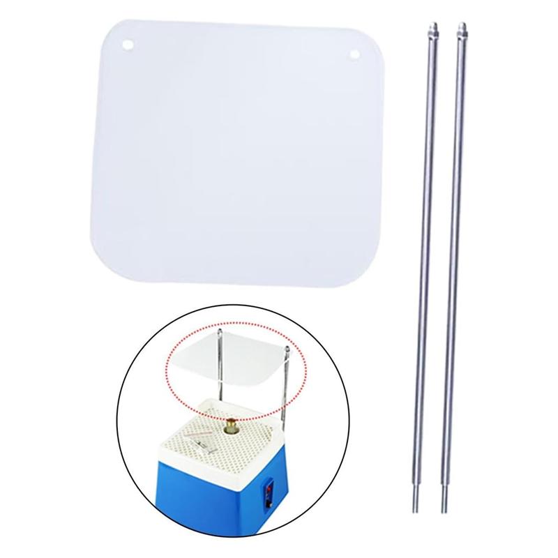 

A95I-Craft Grinder Acrylic Shell Baffle Board With Mounting Rod - Stained Grinder Splash Guard