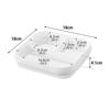 Yamazaki Tower Silicone Baby Food Tray with Suction Cups, White, W18 X D18 X H4.1cm, Dishwasher, Microwave, and Freezer Safe, Non-Tip, Easy To Scoop,