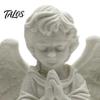3D Printed Kneeling Praying Angel Statue, Matte White Cherub Sculpture for Home Decor, Healing Angel Figurine for Home Office Desktop Shelf Decoration