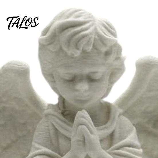 3D Printed Kneeling Praying Angel Statue, Matte White Cherub Sculpture for Home Decor, Healing Angel Figurine for Home Office Desktop Shelf Decoration