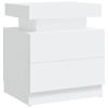 Bedside Table - Maison Exclusive - White - 45x35x52 Cm - Engineered Wood - Contemporary