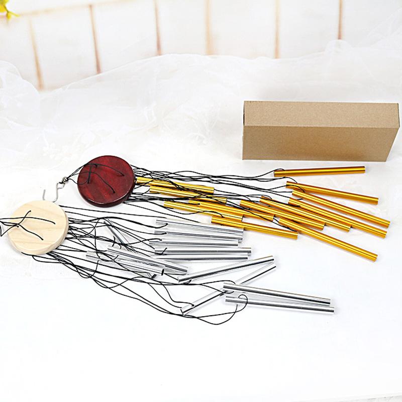 12 Tubes Aluminum Alloy Wind Chimes with Hook Gold/silver/Color Bells for Outside Home Wedding Party Memorial Decoration Gifts
