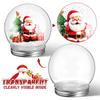 9Pcs DIY Snow Globe Kit Plastic Candy Jars with Screw Off Caps for Winter Snow Globe Craft Making Water Globes Ornament