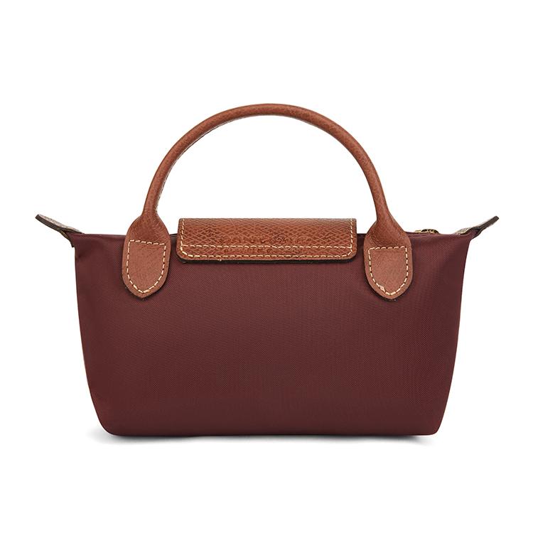 Longchamp Le Pliage Original Metal Zipper Snap Closure Nylon Tote Bag Women Tote Bag Burgundy 34175089P87