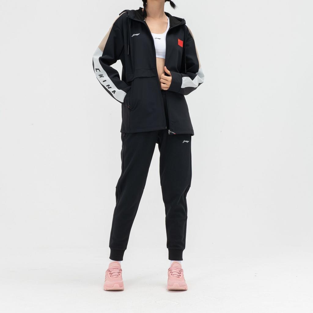 Li-Ning Breathable Sweat-Absorbing Fleece Jogger Pants Unisex Bottoms Black AKLTC43-1