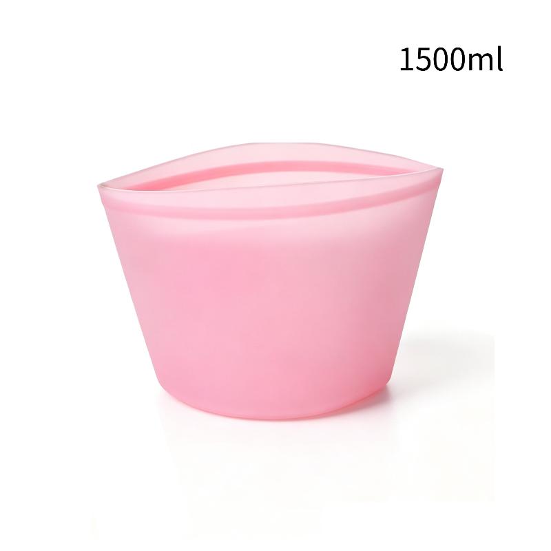 1Pcs Airtight Leakproof Food Grade Freezer Bag Reusable Silicone Storage Bags For Meat Veggie Marinating & Lunch