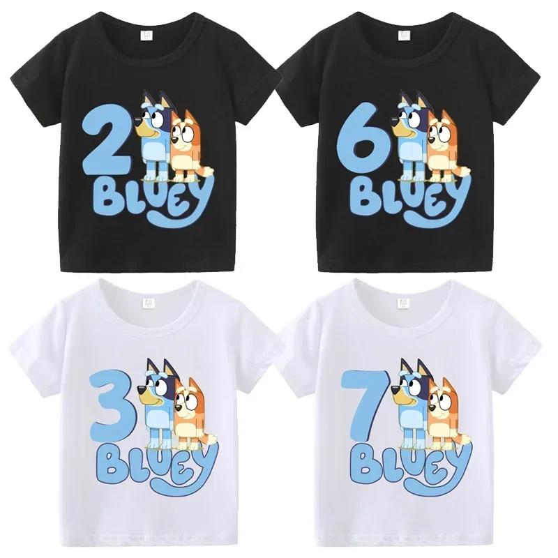 T-shirt Stampata a Cartoni Animati per Bambine e Bambini dai 1 ai 9 Anni Cane a Cartoni Animati Vestiti Carini per Bambini T-shirt per Bambini
