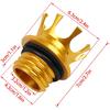 Worldmotop Motorcycle King Crown Gas Cap Fuel Tank Cover Right-Hand Thread Reservoir Aluminum Oil Cap Compatible With Harley Sportster XL 883 1200 48