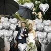1/5Pcs Wedding & Party Foil Balloon, 18 Inch Heart Foil Balloon, Metallic Finish, Helium Compatible, Birthday Engagement Decor