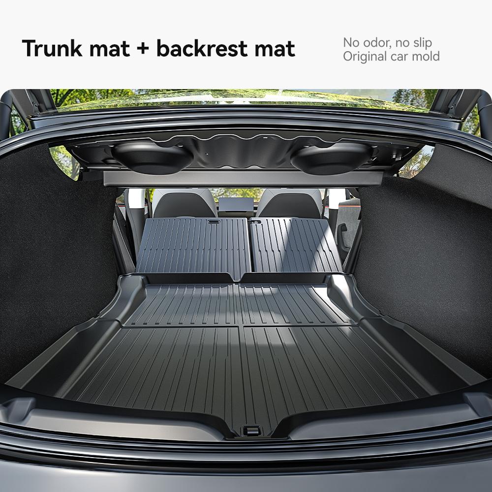 AMM1 YZ For Tesla 2024-2026 Highland Model 3 Whole TPE Floor Mats Waterproof Anti-Slip Mat Foot Pads Rear Trunk Mat Car Accessorie