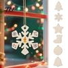Creative Graffiti Wood Shapes 10Pcs 2D Wooden Christmas Ornaments, Blank DIY Craft Hanging Tags, Unfinished Blanks Tree Decorations, Slices