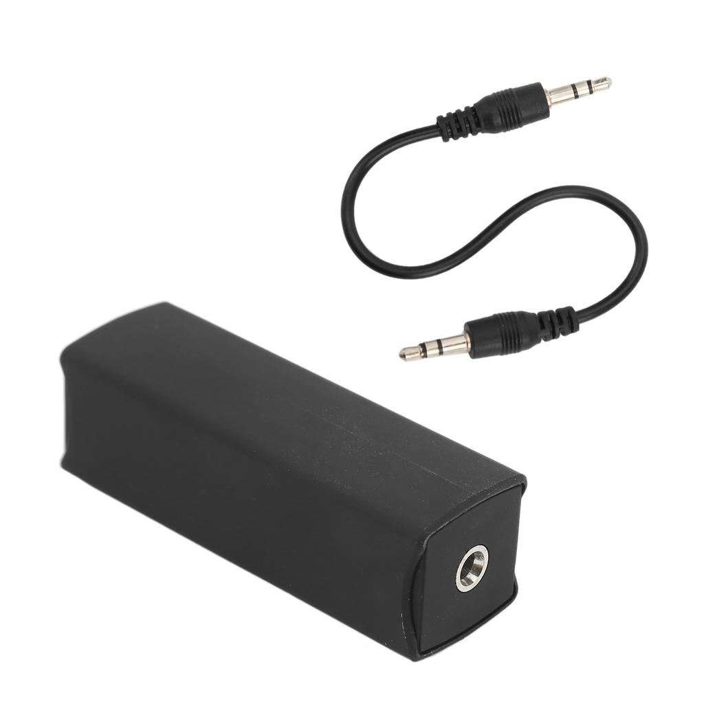 3.5mm 0.14in Ground Loop Noise Filter Isolating Black 20HZ‑20KHZ for Car Home Stereo System