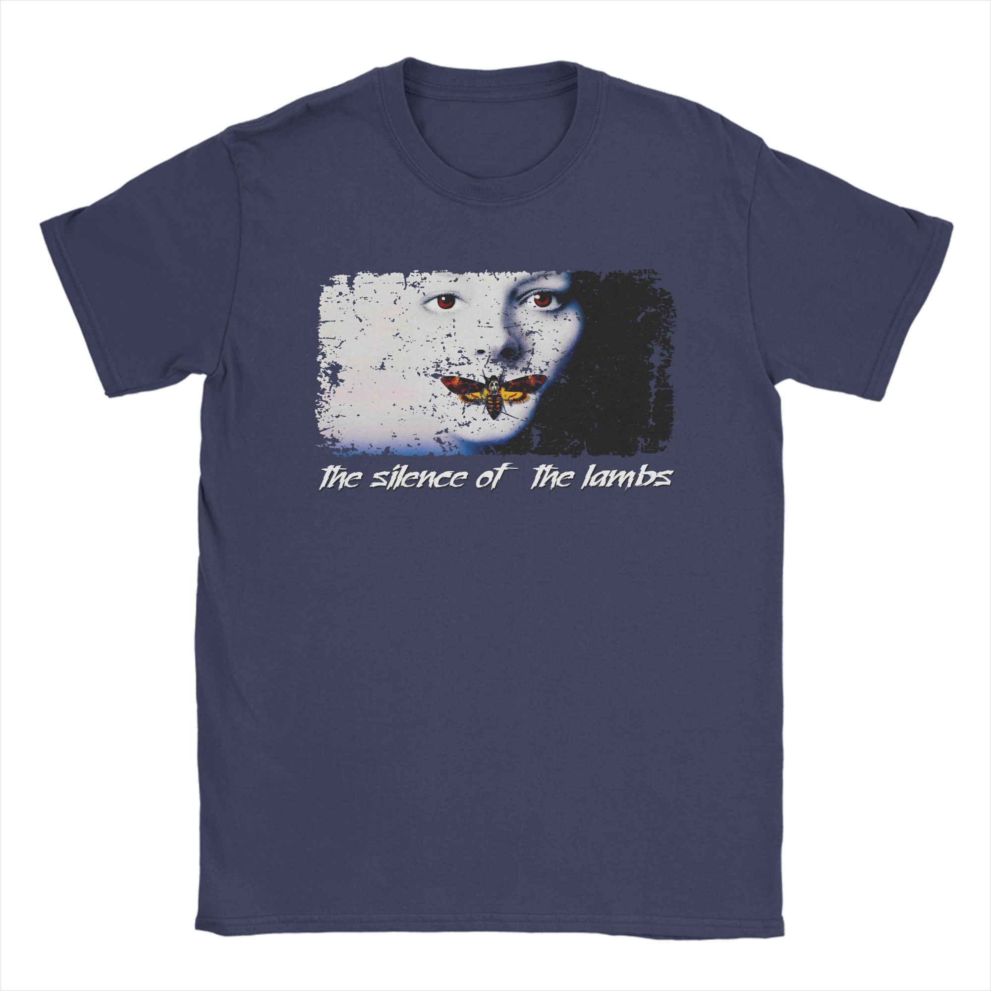 

Buterfly On Mouth Unisexs T Shirt Silence Of The Lambs Funny Tees Short Sleeve Round Collar TShirts 100 Cotton Printed Clothes 4XL