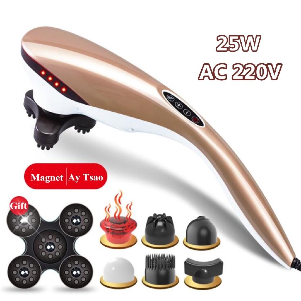 Handheld Electric Vibrating Neck Back Massager Relax Body Warm Moxibustion Nursing Device Multifunctiona Hammer Massager