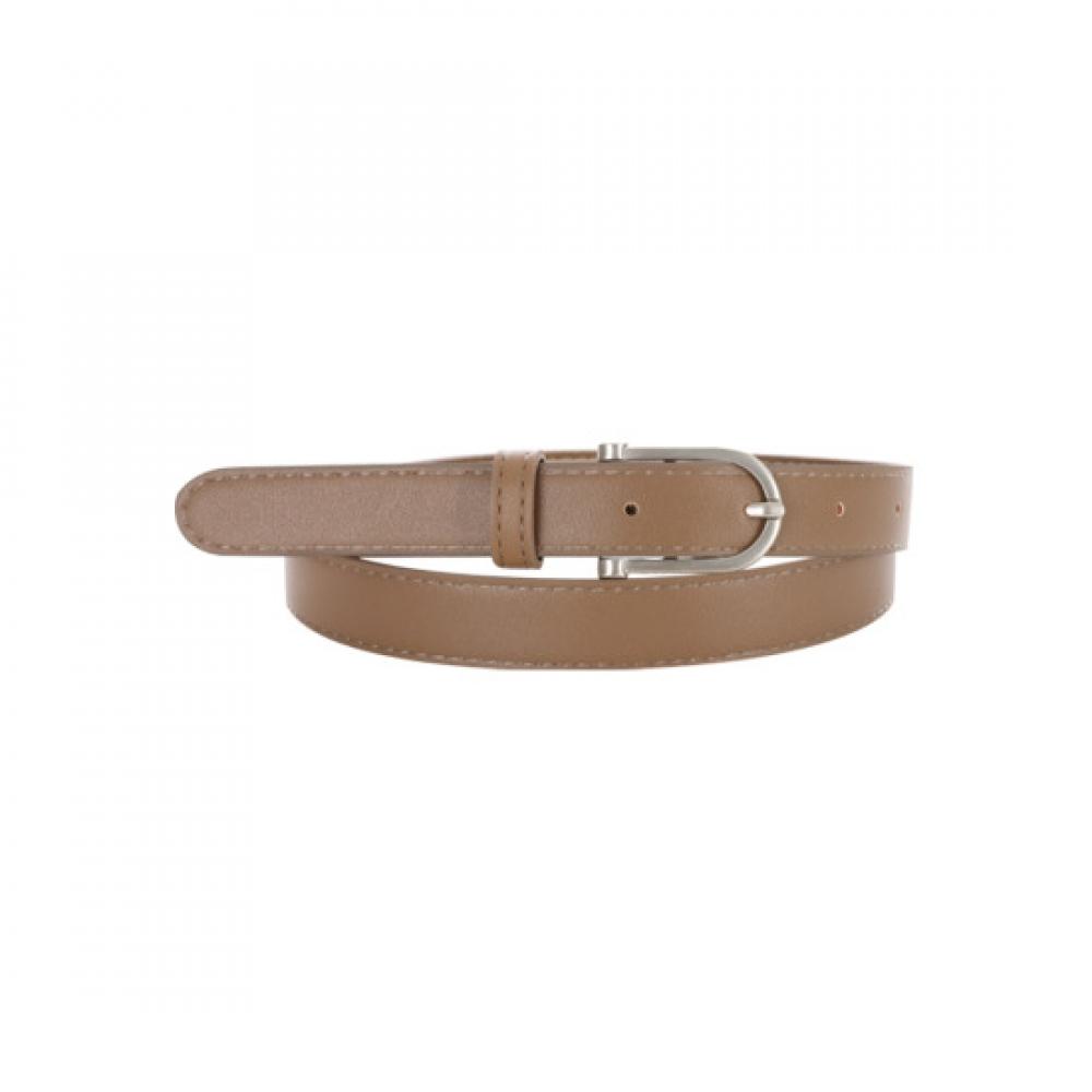 Shop Women Glossy Buckle Belt Dark Beige Tu Wbt 0745