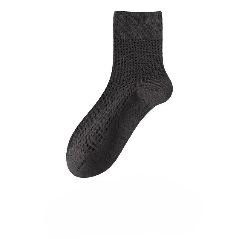 Pure Cotton Socks - Men's Summer Ultra-thin, Open-weave, Breathable Mid-calf Socks, Odor-resistant and Sweat-absorbent Cotton, Bone-free Socks