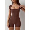 European & American Backless Crisscross Yoga Jumpsuit: Sexy Curvy Fit, Solid Color