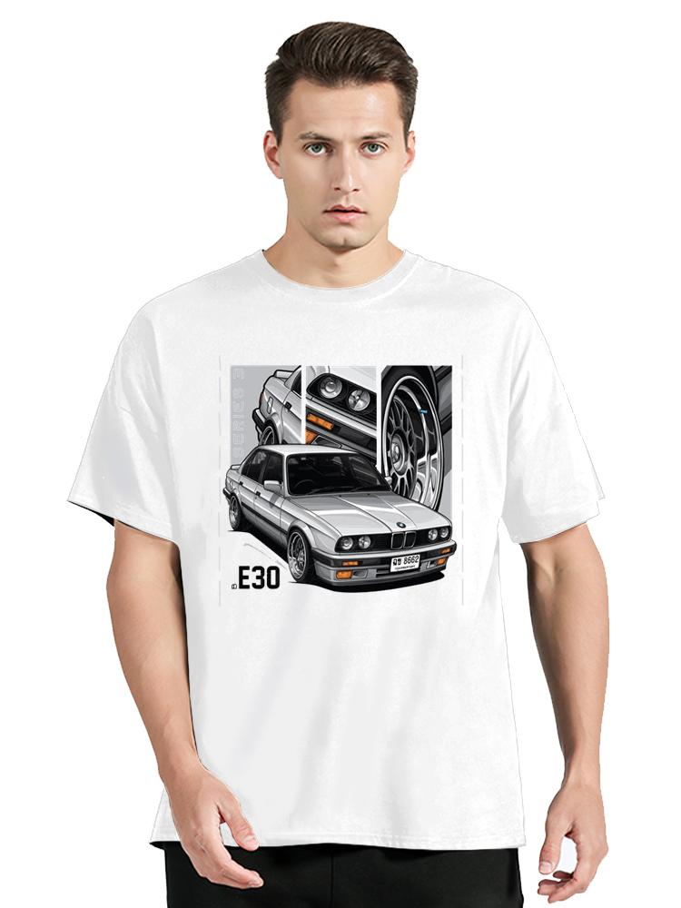 Retro Germany EUDM - E34 M5 T-Shirt Unisex Tops Old Legend E30 M3 Classic Car T Shirt Cotton Fitness Tees Oversized T-shirt