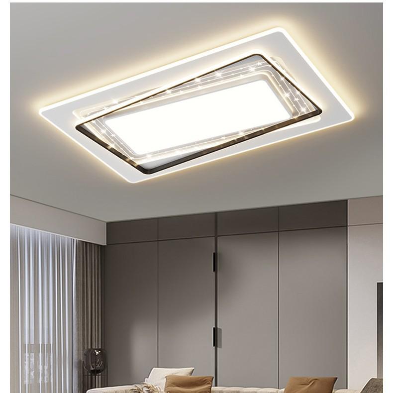 Nordic Rectangular LED Ceiling Light for Living Room and Bedroom