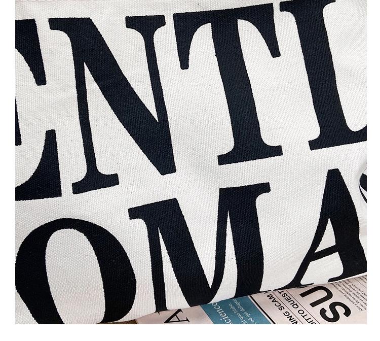 2025 Autumn Trend: Korean Style Canvas Shoulder Tote - Large Capacity and Stylish Letter Design