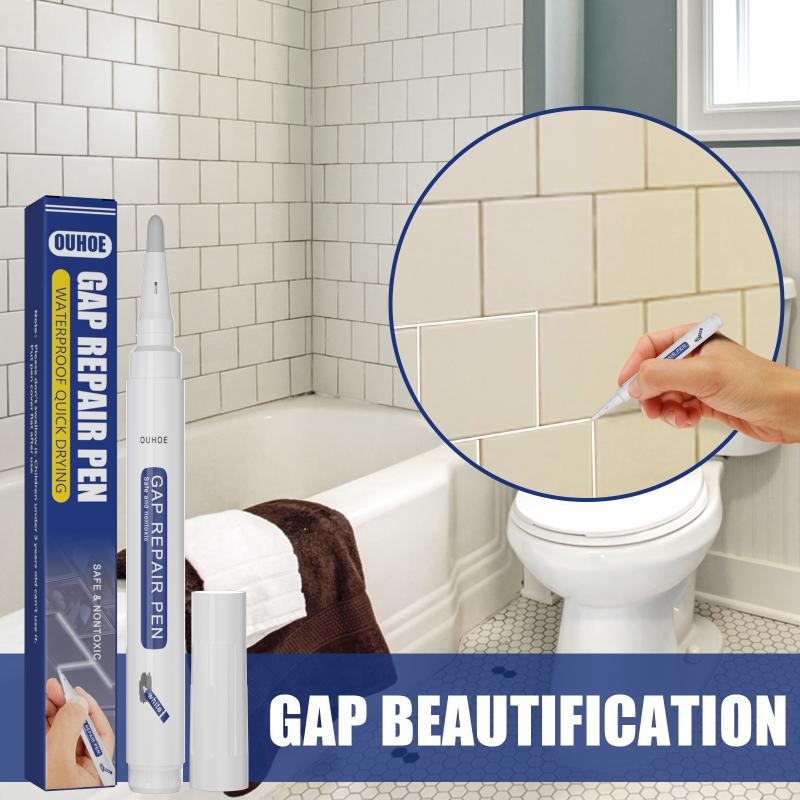 Waterproof Tile Filler Pen Grout Repair Seam Paint Pen for Bathroom Kitchen Cleaning Agent