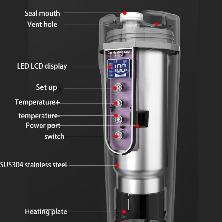 Tragbarer Auto-Heizbecher Wasser Milchwärmer Flasche Auto-Wasserkocher Kaffee Tee Tasse Becher
