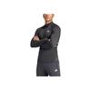 adidas Camiseta Deportiva AEROREADY Brandlove de Media Cremallera Color Sólido Casual Moda Deportiva Manga Larga Camisetas para Hombre Negro IN5577