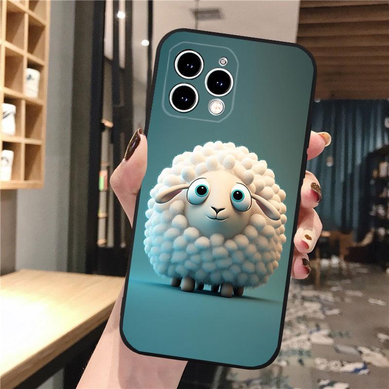 

Чехол для телефона с мультяшной овцой для iphone 15 14 Pro Max 13 12 11 Pro Max XSMax XR 12 13 mini 14 Plus iphone 15