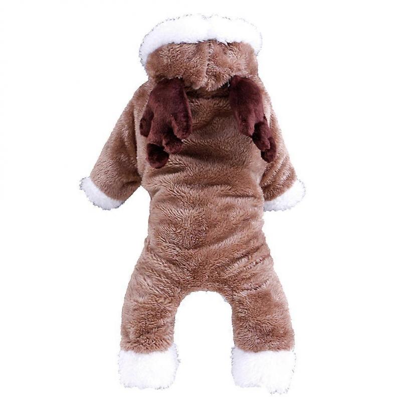 Dog Rabbit Costume Pet Clothes for Autumn Winter Coffee Hoodie