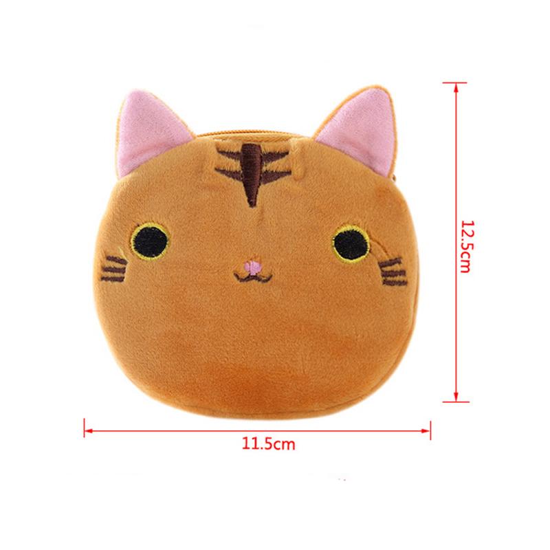 Cartoon Kids Girls Coin Purse Cute Cat Plush Wallet Women Girls Change Purse Bag Mini Money Coin Key Wallets Pouch Children Gift
