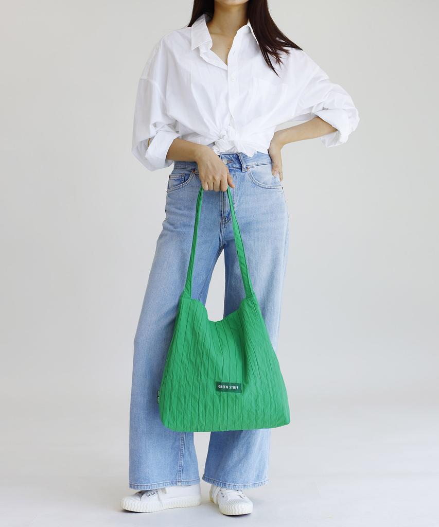 Green Stuff Effortlessly Boxy Shopper Bag 53 Volume Line - Green
