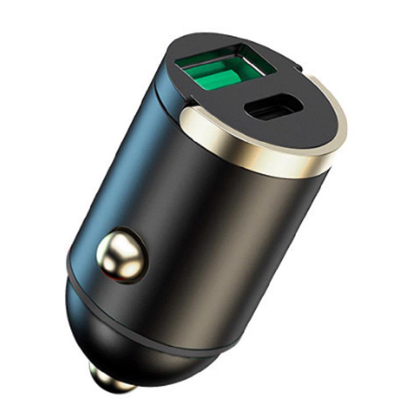 Aluminum Alloy 100W Mini Pull Ring Car Charger with PD30W